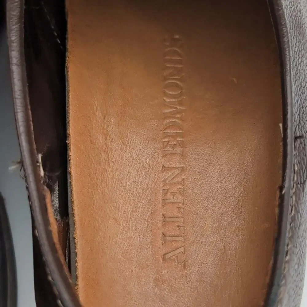 Allen Edmonds Shoes Mens 8.5 Brown Feather Welt Leather Dress Derby Extralight